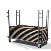 Transportkar rechthoekige klaptafels - 20-25 stuks verstelbaar