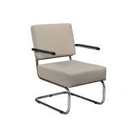 De Valk fauteuil 4415 in lichtgrijs met armleuningen