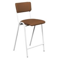 De Valk 6604/6614/6624 met wit frame- gestoffeerde barkruk