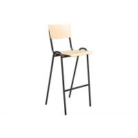 Basic 6616 zithoogte 80 cm in zwart met hout.-  barkruk hout