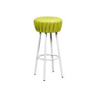 De Valk barkruk 6680 met lichtgrijs frame en limegroen zitting