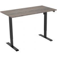 Roseat Active zwart met houten zit sta bureau