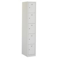 Grijze Beta Premium locker 5-deurs glad