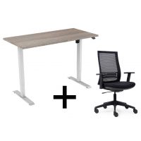 Roseat thuiswerkplek set Active - 1 motor - Ergonomisch zit sta bureau en stoel