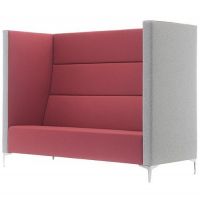 akoestische-loungebank-Ramo-hoog-rood