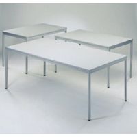 Kantinetafel Profiel Basic - diverse maten - wit blad - wit frame