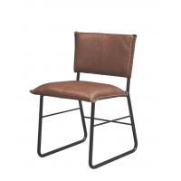 Kunstlederen vintage stoel in de kleur cinnamon