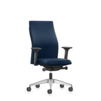 Se7en Pro LX114 bureaustoel donker blauw gestoffeerd