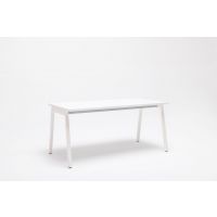 Ogi M bureau met wit blad en witte poten