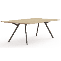Vergadertafel Ramo Recht zwarte poten