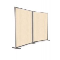 Houten-afschermwand