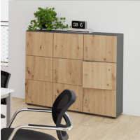 Via-Direct houten lockerkast halfhoog 1.3 - Antraciet