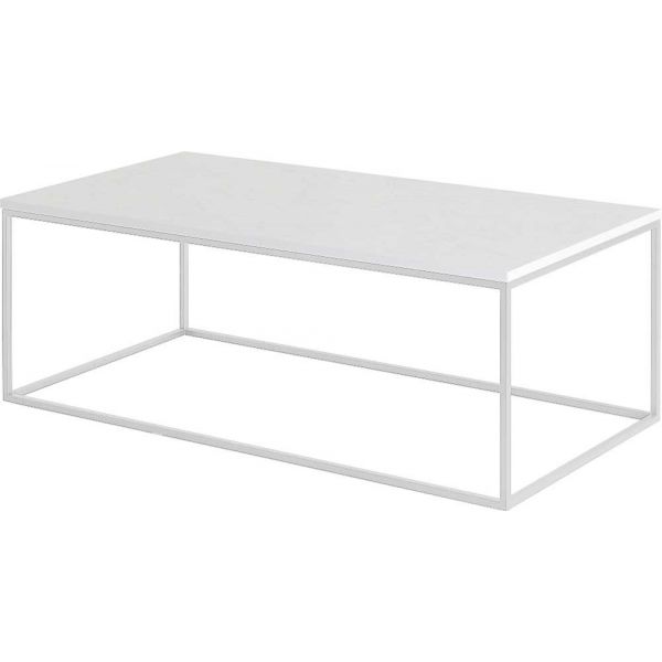 Moderne C-vormige salontafel met metalen frame