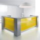 Gele hoekbalie - Up - Grijs aluminium