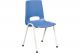 De Valk Basic 3320 kantinestoel Kunstof blauw met lichtgrijs frame
