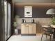 SoHo 100 cm | Moderne pantrykast met werkblad