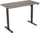 Roseat Active zwart met houten zit sta bureau