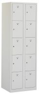 Beta locker premium 2 vak 10 deurs grijs gladde deur