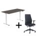 Actieset Plus Economy 2-motorig elektrisch zit-sta bureau + Bureaustoel NPR 1813 