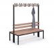 Garderobebank CP Basic Comfort - b150 cm, dubbelzijdig, z. schoenenrooster