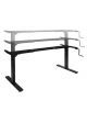 Ergonice zwart zit sta onderstel met handslinger in hoogte verstelbaar 