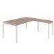 Ramo Carré hoekbureau aluminium 
