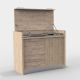 Mini keuken in hout kleuren, af te sluiten met een klep