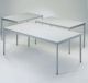 Kantinetafel Profiel Basic - diverse maten - wit blad - wit frame