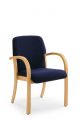 Wachtkamerstoel Kila met armlegger blauw