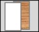 Enkelzijdig whiteboard scheidingswand Rex, achterkant melamine  - 81cm breed