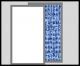 Enkelzijdig whiteboard scheidingswand Rex, achterkant stof  - 81cm breed