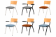 De Valk Pure 3308/3309 vergaderstoel gestoffeerde zitting