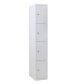 Witte locker Star; 1 kolom met 4 deuren