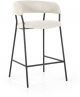 Troy 4 poots gestoffeerde barkruk beige