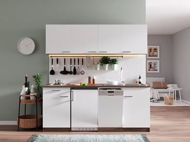 Mini keuken new york wit met vaatwasser 